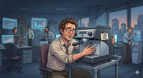 Étude : 80% des Français pensent que le café est désormais le seul collègue de travail qui ne les a jamais trahis